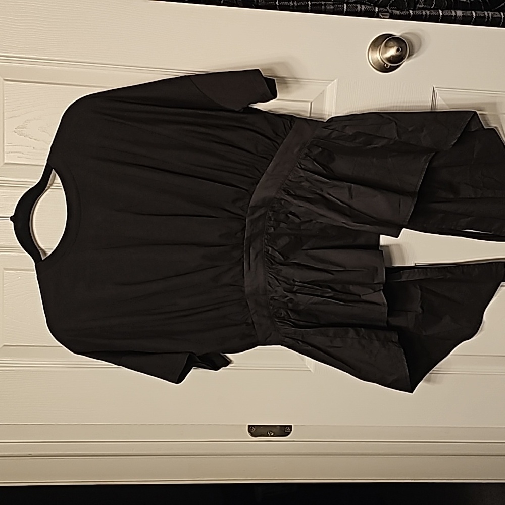 High-Low Empire Waist Top size Large in black.